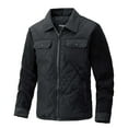 thumbnail image 1 of Men's Quilted Shirt Jackets Casual Long Sleeve Snap Button Down Shirts Diamond Quilted Shirt Jacket for Men Pockets, 1 of 8