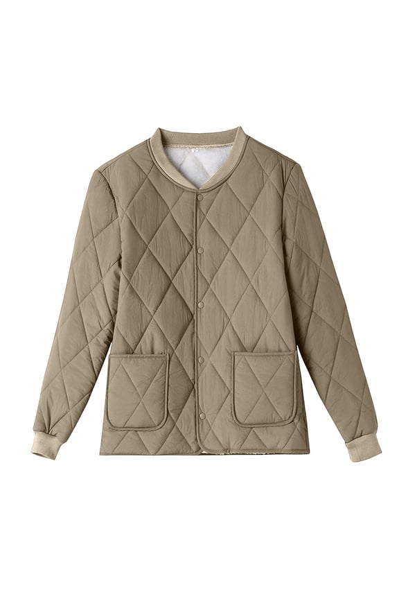 Men's Quilted Winter Jacket Mid Length Winter Coat Cold Weather Outerwear Snorkel Varsity Jackets Army Green XS