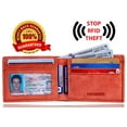 thumbnail image 1 of Men's RFID Blocking ID Window Multi-Card Travel Bifold Genuine Leather Pocket Wallet - in Gift Box, 1 of 7