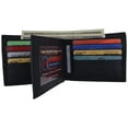 thumbnail image 1 of Men's RFID Blocking Premium Leather Bifold Multi-Card Compact Center Flip Wallet by Swiss Marshall, 1 of 31