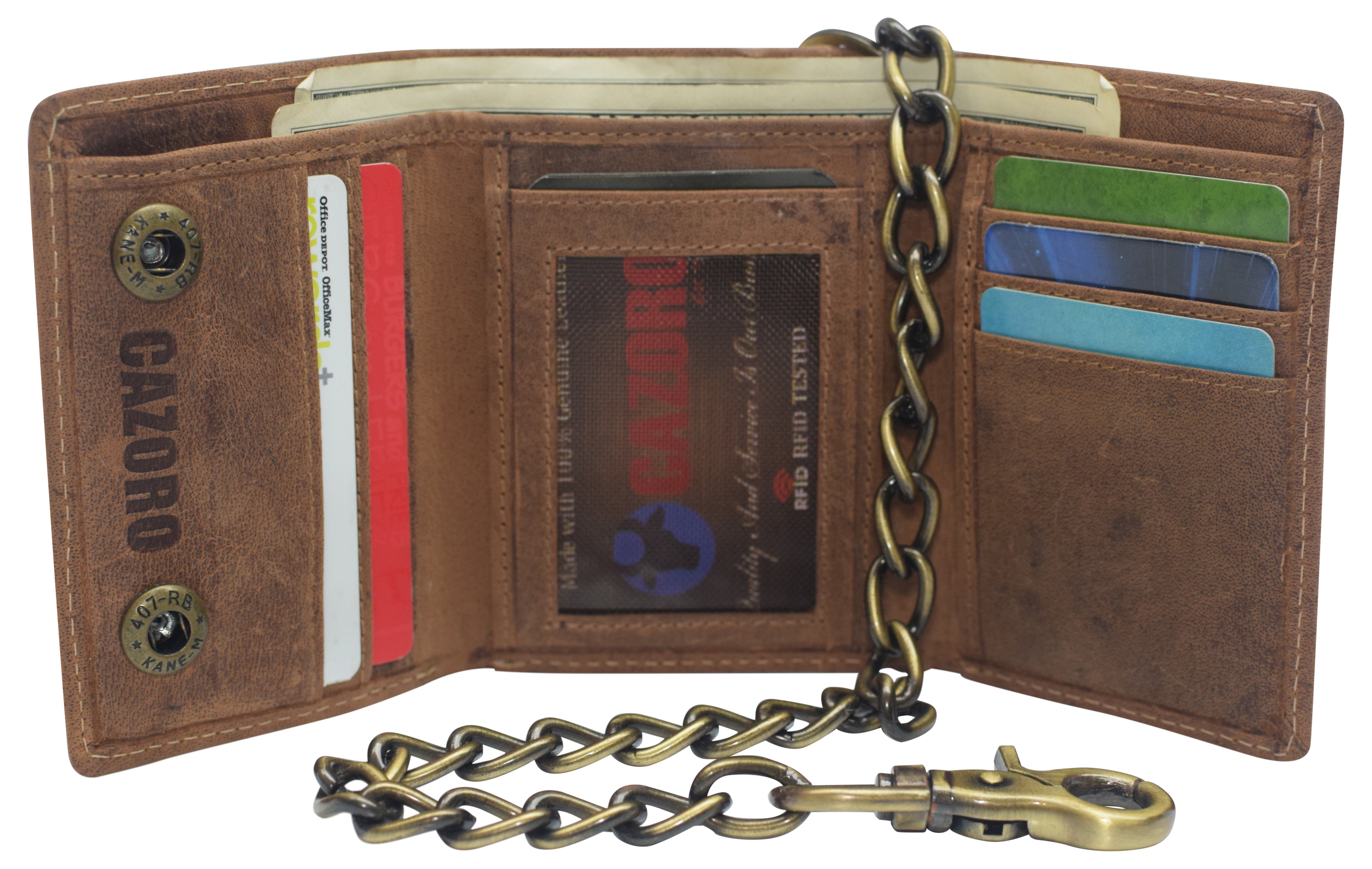 Stitch RFID Blocking Trifold Leather Wallet