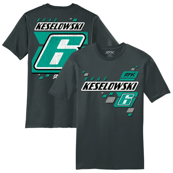 Men's RFK Racing  Charcoal Brad Keselowski  #6 Lifestyle T-Shirt