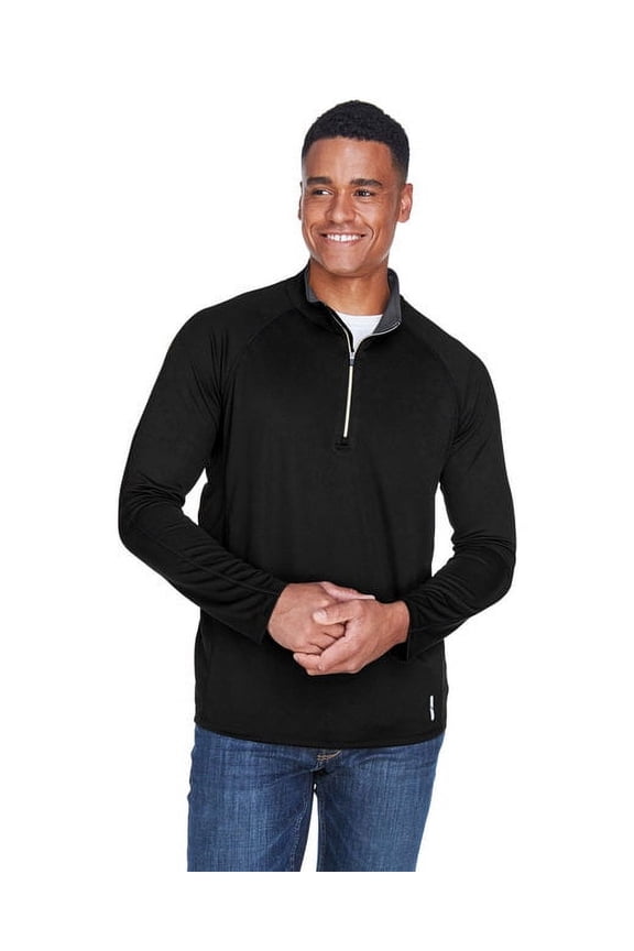 Men's Radar Quarter-Zip Performance Long-Sleeve Top - BLACK - XL