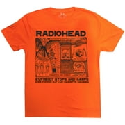 Mens Radiohead Gawps 100% Organic Cotton Slim Fit T-shirt X-Large Orange
