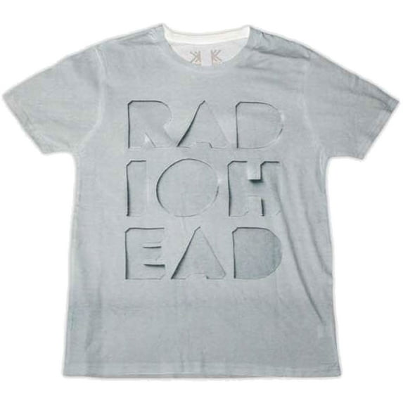Men's Radiohead Note Pad (Cut-Out) (100% Organic Cotton) Slim Fit T-shirt XX-Large Grey