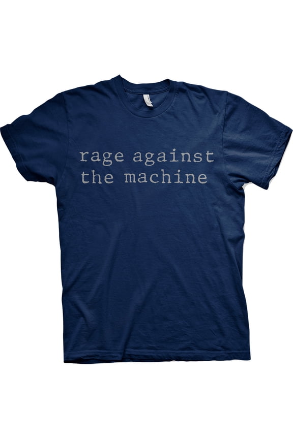 Men's Rage Against The Machine Original Logo Slim Fit T-shirt Large Navy