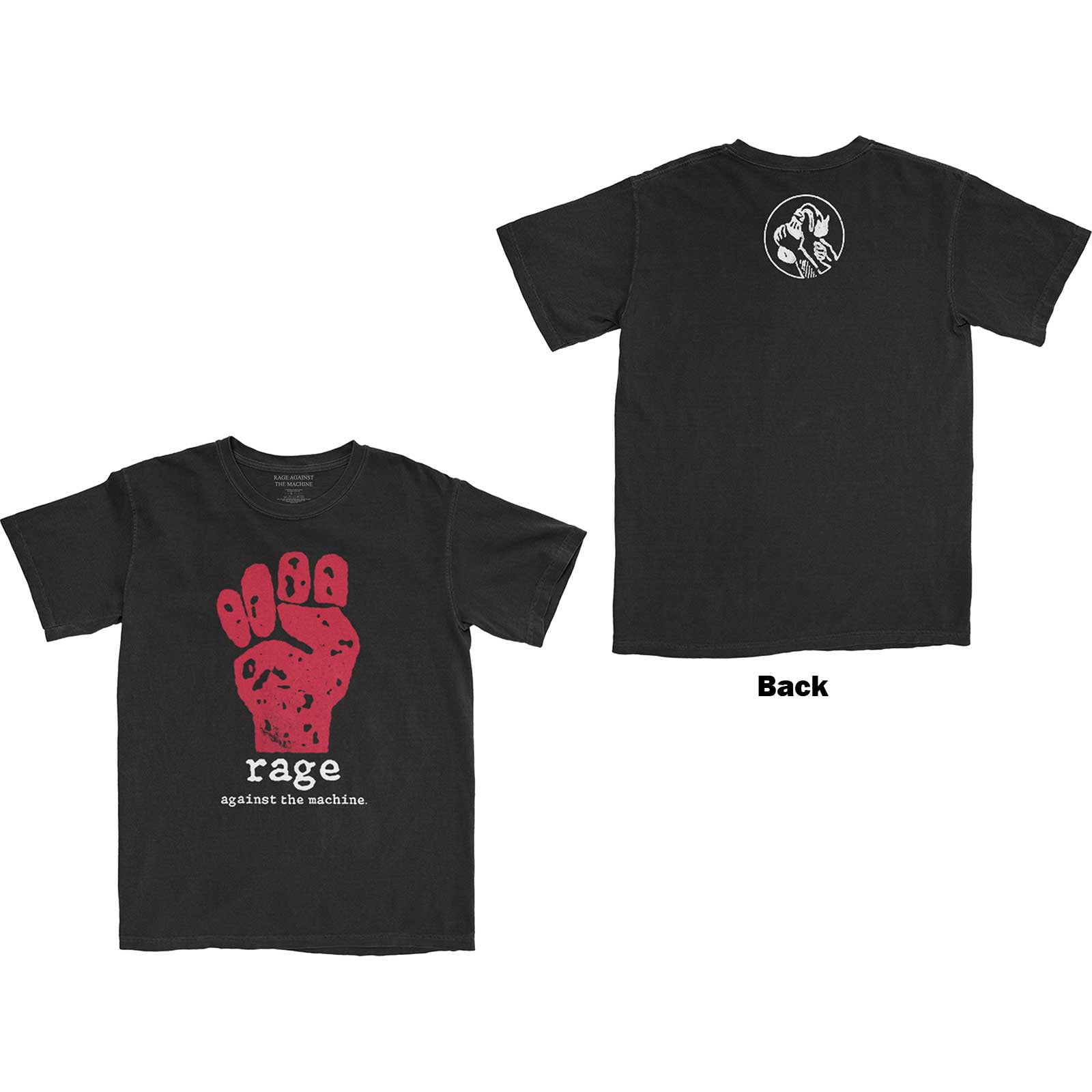 Rage Against The Machine Unisex T-Shirt Red Fist (Back Print