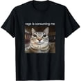 thumbnail image 1 of Men's Rage Is Consuming Me Silly Staring Cat Meme T-Shirt, 1 of 4