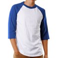thumbnail image 1 of Men's Raglan 3/4 Sleeves Baseball T-Shirt Casual Cotton Jersey S-3XL, 1 of 2