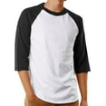 thumbnail image 1 of Men's Raglan 3/4 Sleeves Baseball T-Shirt Casual Cotton Jersey S-3XL, 1 of 2
