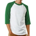 thumbnail image 1 of Men's Raglan 3/4 Sleeves Baseball T-Shirt Casual Cotton Jersey S-3XL, 1 of 2