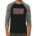 thumbnail image 1 of Men's Raglan Baseball Word Art T-shirt - 50 States USA Flag, 1 of 2