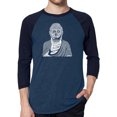 thumbnail image 1 of Men's Raglan Baseball Word Art T-shirt - Buddha, 1 of 2