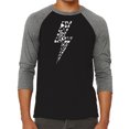 thumbnail image 1 of Men's Raglan Baseball Word Art T-shirt - Lightning Bolt, 1 of 2