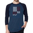 thumbnail image 1 of Men's Raglan Baseball Word Art T-shirt - Support our Troops, 1 of 2