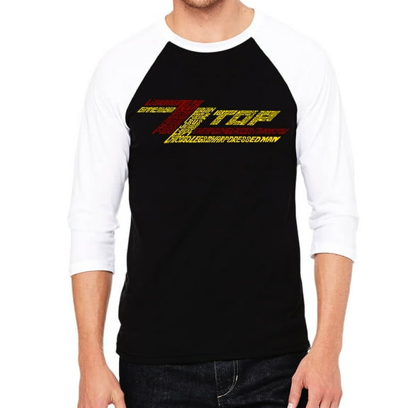 Men's Raglan Baseball Word Art T-shirt - ZZ Top