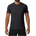 thumbnail image 1 of Men's Raglan Short Sleeve Athletic T-Shirt Crew Neck Sports Training Fitness Shirt for Workout Sports,XL,Black, 1 of 8