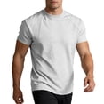 thumbnail image 1 of Men's Raglan Short Sleeve Muscle Fit T-Shirts Athletic Workout Shirt for Bodybuilding Training Quick Dry Breathable Ribbed Textured Top for Outdoor Sports, 1 of 8