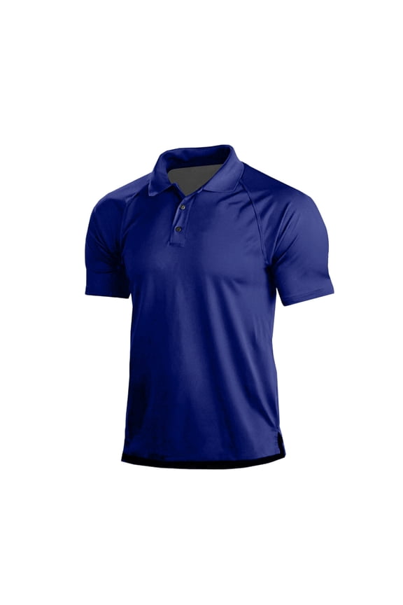 Men's Raglan Short Sleeve Polo Moisture-Wicking Uniform Polo Shirt