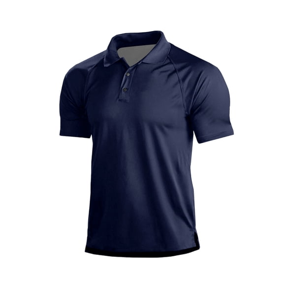 Men's Raglan Short Sleeve Polo Moisture-Wicking Uniform Polo Shirt