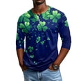 thumbnail image 1 of Men's Raglan Sleeve Three-quarter Sleeve Top Blue A L, 1 of 5