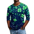 thumbnail image 1 of Men's Raglan Sleeve Three-quarter Sleeve Top Dark Blue A XL, 1 of 4