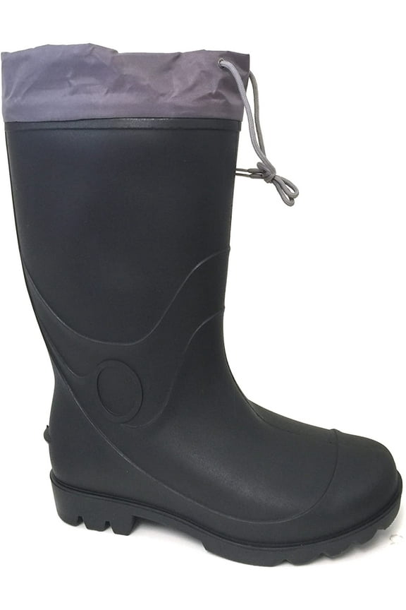 Men's Rain Boots Drawstring Slip-Resistant Waterproof Snow Mud Work