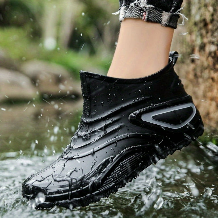 Men s Rain Boots Non Slip Wear Resistant Water Shoes Walmart