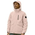 thumbnail image 1 of Men's Rain Coats Waterproof Lightweight Hiking Sport Windbreaker Zipper Pocket Hooded Outdoor Jacket Pink XXXL, 1 of 5