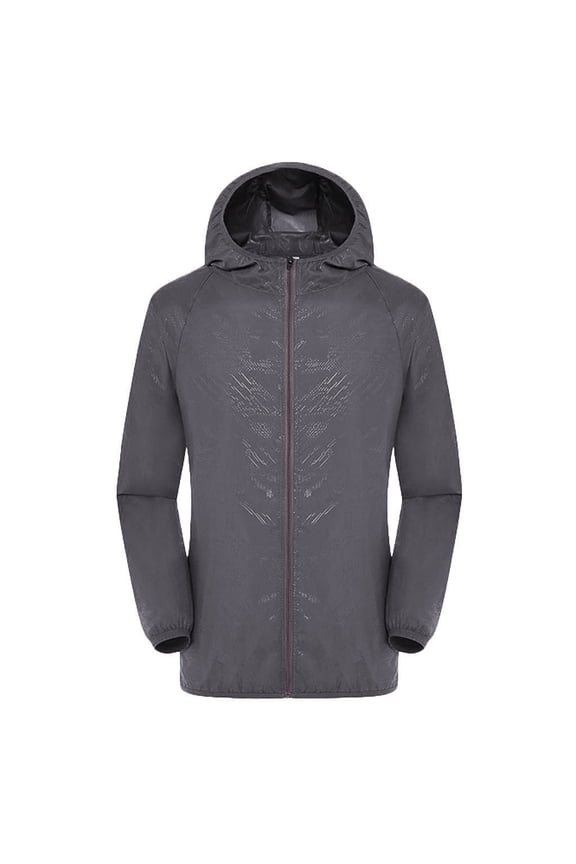 Men's Rain Hoodie | Windproof & Waterproof With Adjustable Hood, Drawcord Hem Raincoat for Men