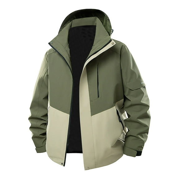 Men's Rain Jacket Versatility Waterproof Raincoat Tactical Rain Shell Jackets With Hood Golf Hiking Windbreaker