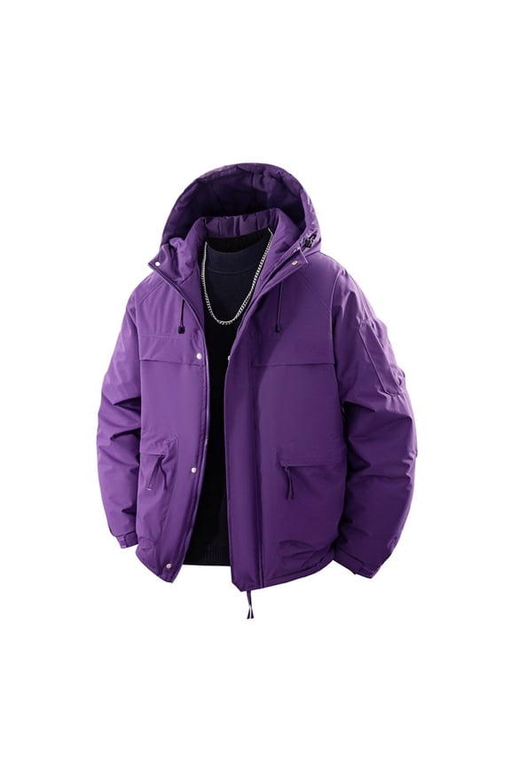 Men's Rain Jacket Waterproof Windbreaker Raincoat Running Cycling Hiking Gear Hood Lightweight Puffer Coats with Multi Pockets