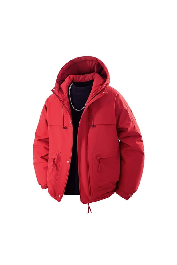 Men's Rain Jacket Waterproof Windbreaker Raincoat Running Cycling Hiking Gear Hood Lightweight Puffer Coats with Multi Pockets