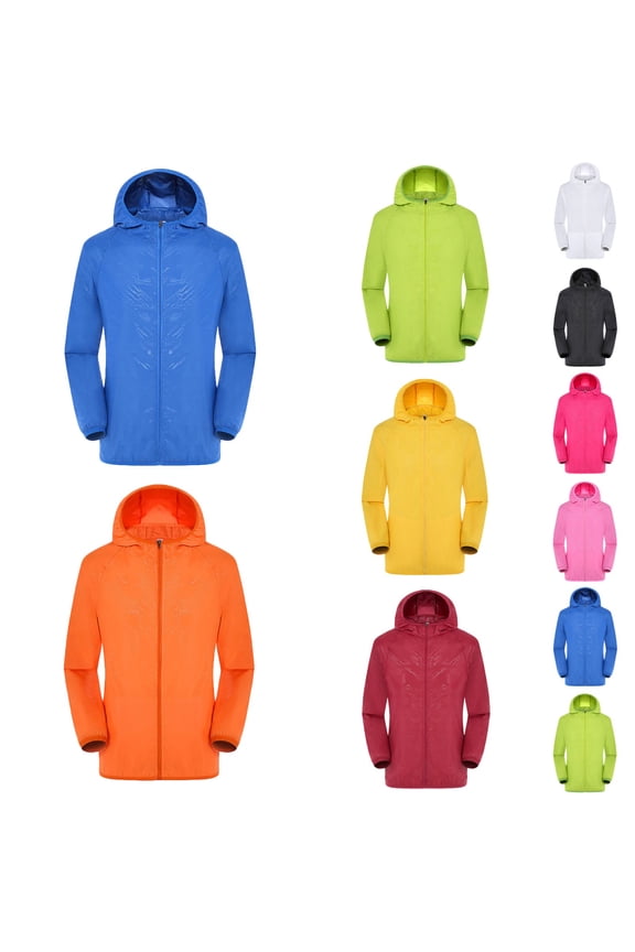 Men's Rain Jacket Windbreaker Waterproof Jacket Raincoat Cycling Running Hiking Gear Hood Lightweight Packable Jackets for Men