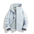 thumbnail image 1 of Men's Rain Jacket with Zip Pockets Waterproof with Hooded Hiking Lightweight Soft Shell Windbreaker for Outdoor Casual Sportswear, 1 of 6