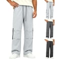 thumbnail image 1 of Men's Rain Pants Straight Leg Waterproof Lightweight Rain Over Pants with Zipper Pockets for Hiking, Fishing, Golf, Work, Daily Wear, 1 of 7