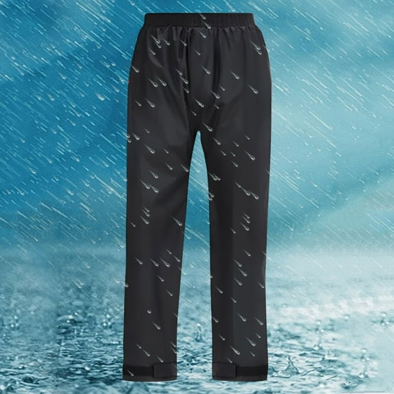 Men's Rain Pants Waterproof Over Pants Windproof Lightweight Hiking Pants Work Rain Outdoor for Golf, Pants Neutral Adult Outdoor Hiking Pants Work Pants Functional