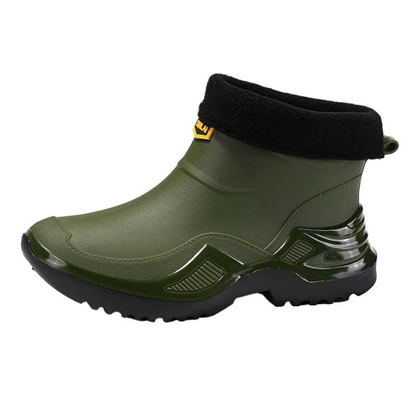 Men's Rain Shoes Fashionable Short Rain Shoes Thickened Rain Boots for Comfort and Style
