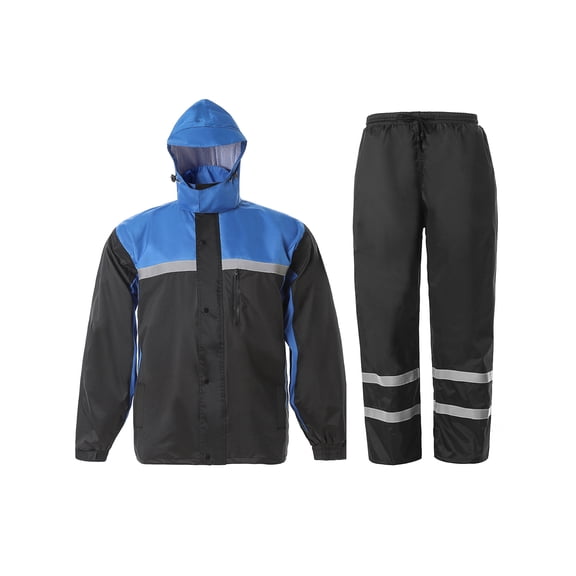 Men's Rain Suit High Visibility Reflective Work Rain Jacket Pants for All Sport Farm Fishing Motorcycle