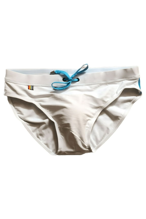 Men's Rainbow Back Pocket Swim Briefs Quick Dry Swimsuit Bathing Suit