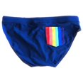 thumbnail image 1 of Men's Rainbow Back Pocket Swim Briefs Quick Dry Swimsuit Bathing Suit, 1 of 12