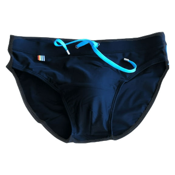 Men's Rainbow Back Pocket Swim Briefs Quick Dry Swimsuit Bathing Suit