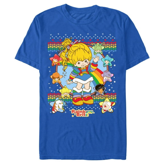 Men's Rainbow Brite Ugly Sweater Characters  Graphic T-Shirt