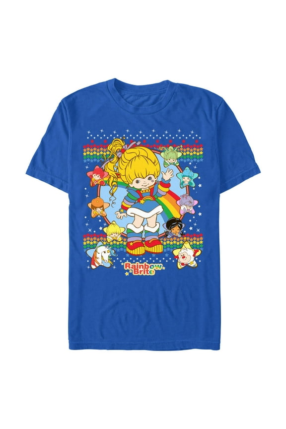 Men's Rainbow Brite Ugly Sweater Characters  Graphic T-Shirt