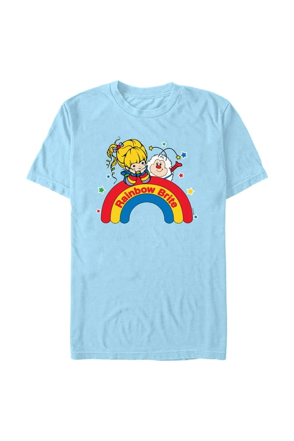 Men's Rainbow Brite Wishing on a Rainbow Graphic T-Shirt