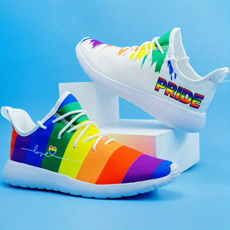 Rainbow colour shoes hot sale