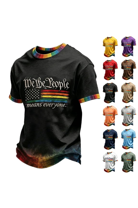 Men's Rainbow Pride T-Shirts with Vintage Graphic Prints and Colorful Collars Featuring Soft Cotton Blend for Summer Days Pride Parades LGBTQ Events Independence Day Parties Orange S