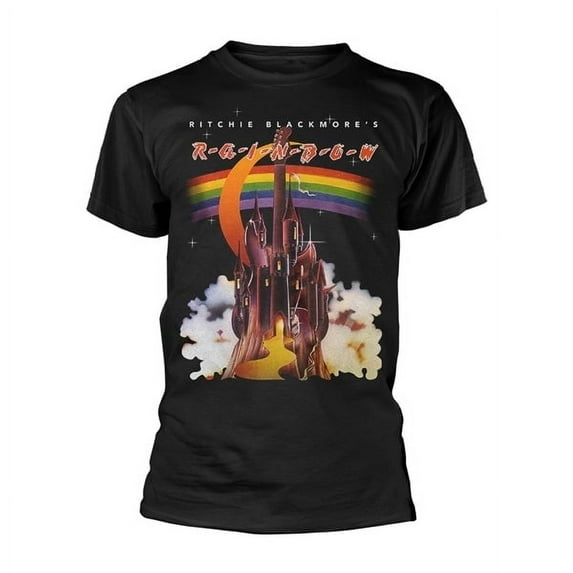 Men's Rainbow Ritchie Blackmore's Rainbow Album T-shirt X-Large Black