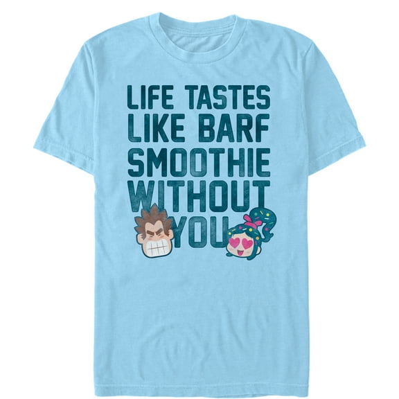 Men's Ralph Breaks the Internet Barf Smoothie  Graphic Tee Light Blue Medium
