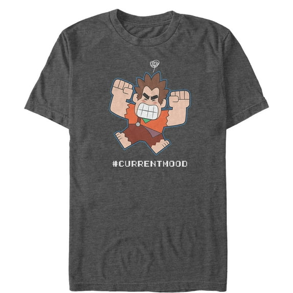 Men's Ralph Breaks the Internet Current Mood Graphic Tee Charcoal Heather 2X Large